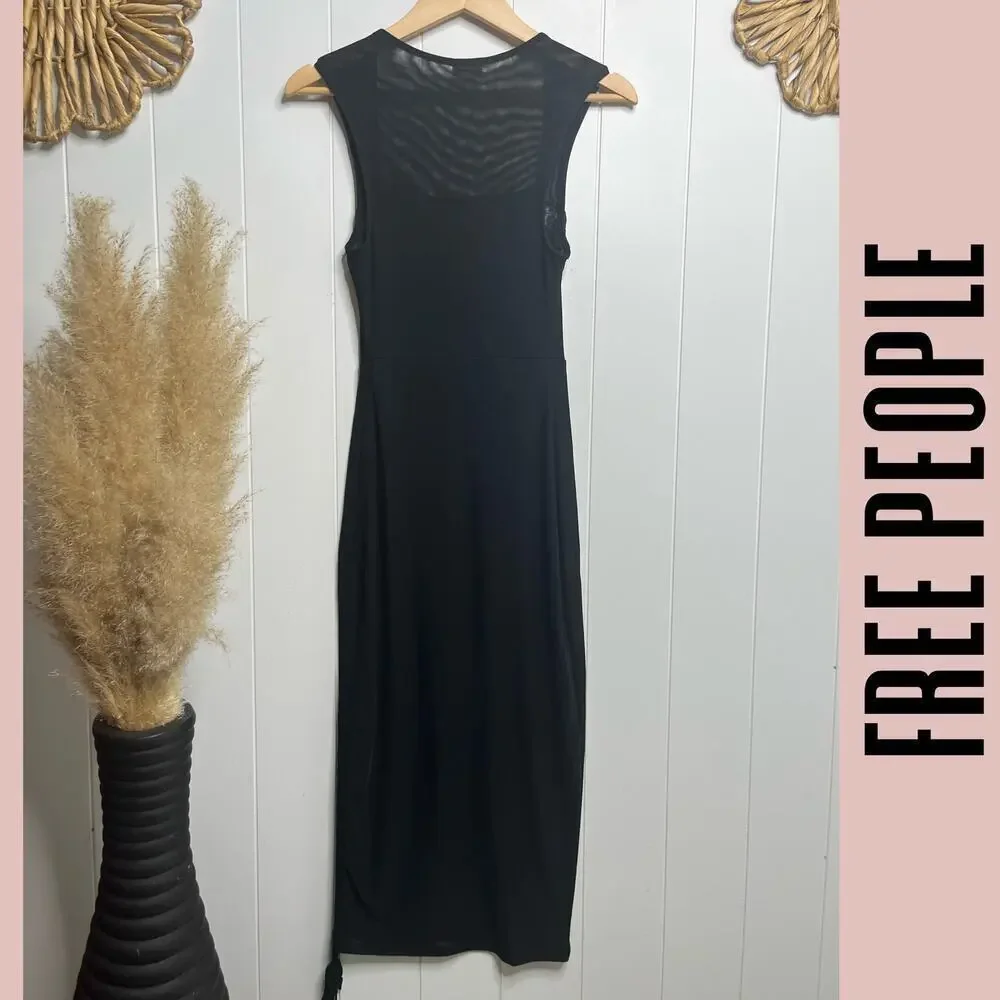 Free People dress midi dress or mini dress mesh floral lace